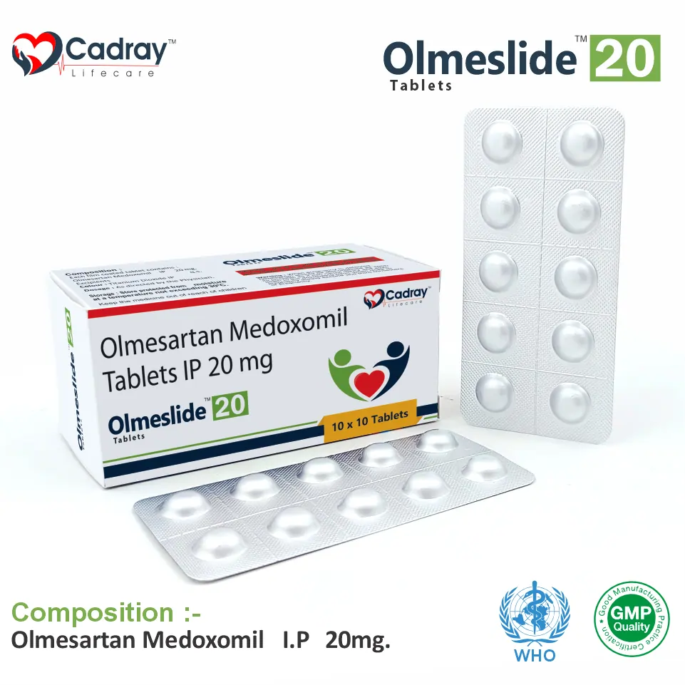 Olmesartan 20mg Tablet Image with Price and Packing Details PCD pharma franchise